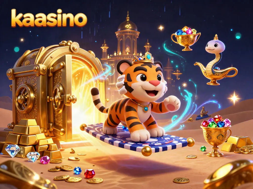 Play exciting games at kaasino, surrounded by treasures and Arabian Nights-themed magical characters!