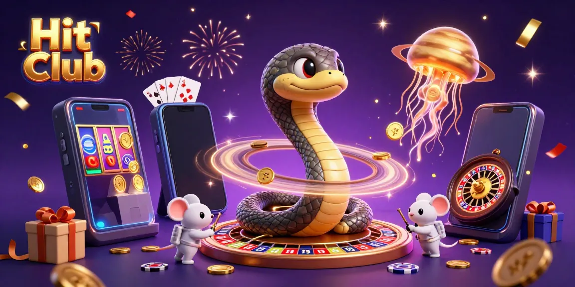 Experience the thrilling action at Hit Club, with animated characters and dynamic gambling elements in 3D.