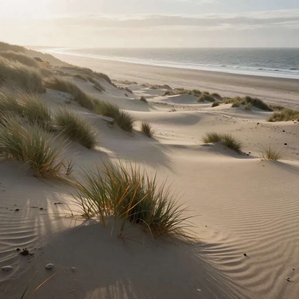 Duinen in Noord-Holland met zeehaze en open zand voor koptekst