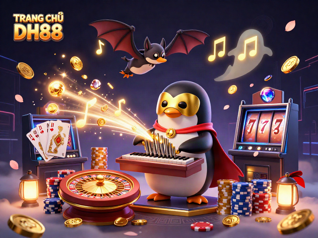Experience TRANG CHỦ DH88 as a penguin organist delights gamblers with golden coins and high-stakes action.