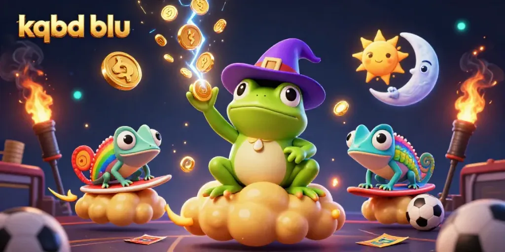 Experience thrilling sports betting excitement with kqbd blu as the wizard frog conjures golden coins!