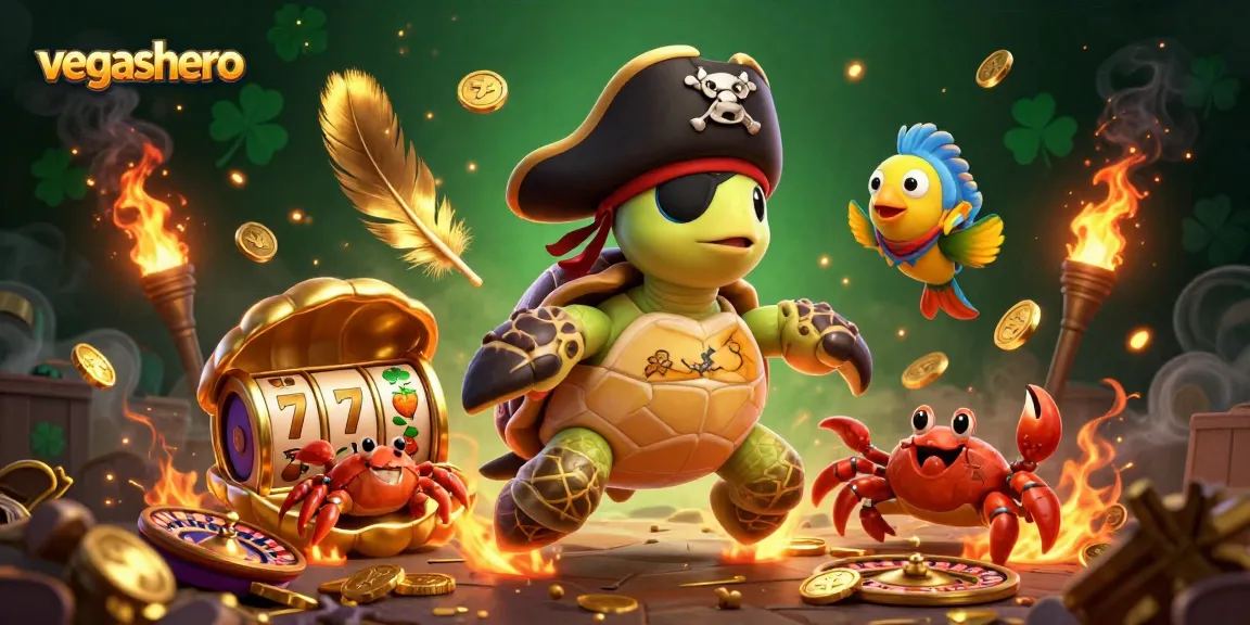 Experience thrilling gameplay at VegasHero Casino with cartoon characters and exciting gaming elements.