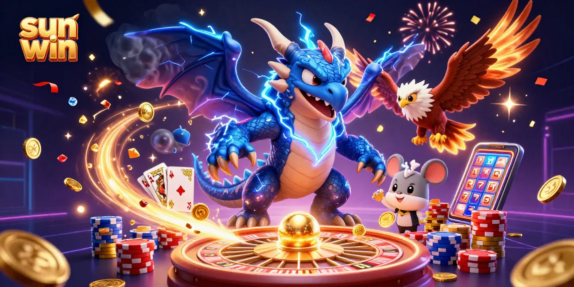Win big with sun win at the electrifying casino featuring thrilling characters and vibrant game elements.